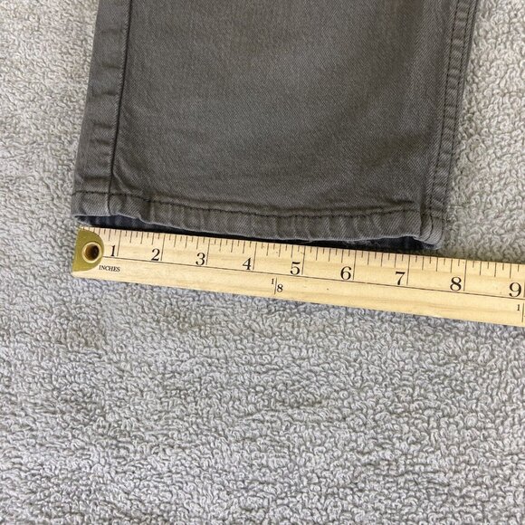 Levis Jeans 38x32‎ (Fits 38x31) Gray 505 Regular Straight Dark Wash Denim - Picture 7 of 16